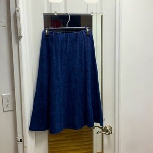 Denim blue skirt